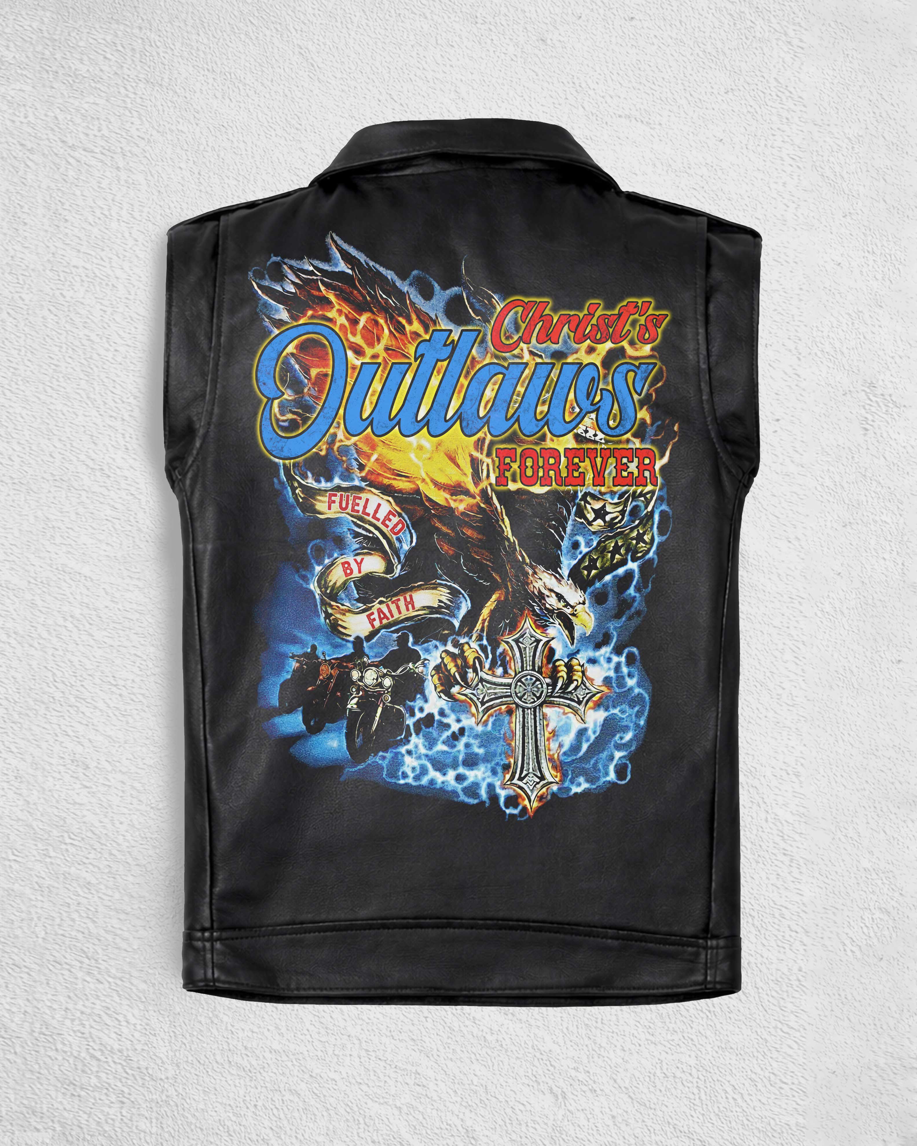 Christ's Outlaws Forever Zip Leather Vest